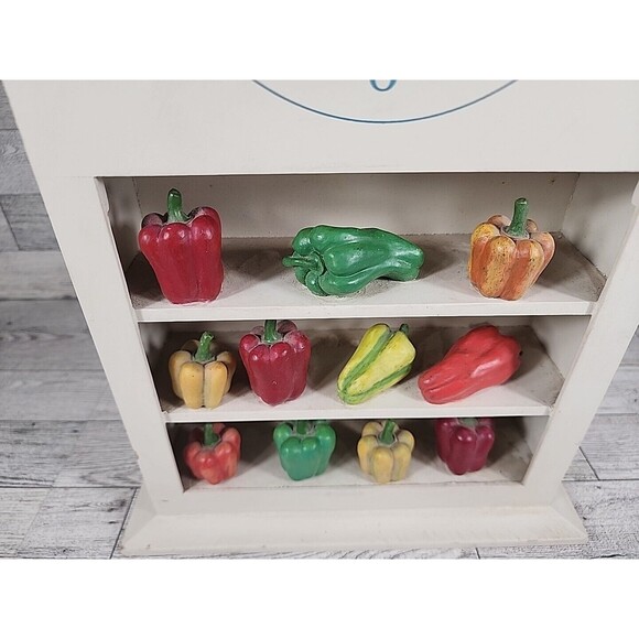 Vintage Kitchen Pepper Shelf Clock 16" Barn Farmhouse Decor Wall Or Countertop - Picture 3 of 11